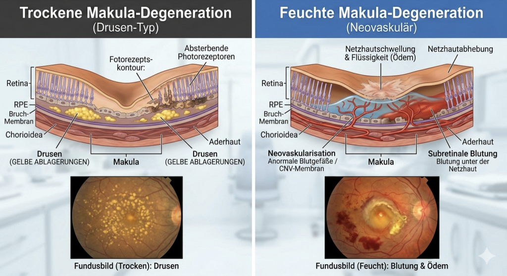 Augenarzt & Augenlasern Frankfurt dr.vision Trockene vs. Feuchte AMD: Die Unterschiede verstehen